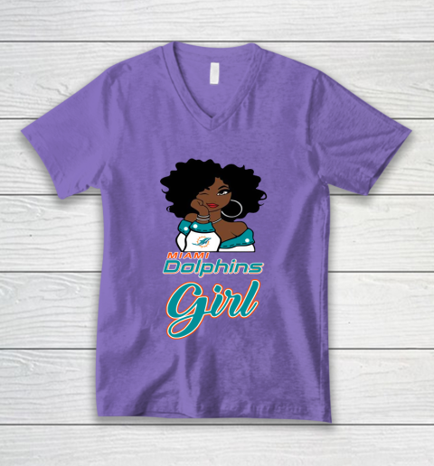Miami Dolphins Girl NFL V-Neck T-Shirt 9