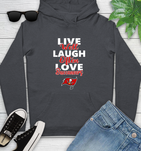 NFL Football Tampa Bay Buccaneers Live Well Laugh Often Love Shirt Youth Hoodie 8