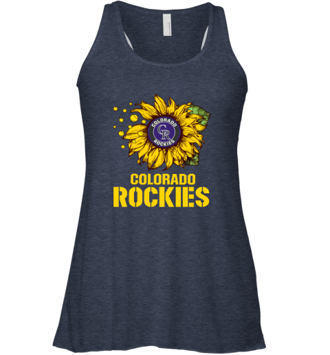 Colorado Rockiers Sunflower MLB Baseball Racerback Tank