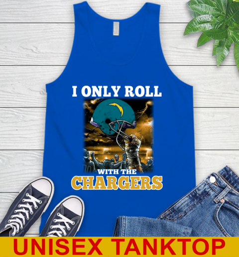 Los Angeles Chargers NFL Football I Only Roll With My Team Sports Tank Top 4