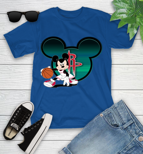 NBA Houston Rockets Mickey Mouse Disney Basketball Youth T-Shirt 21