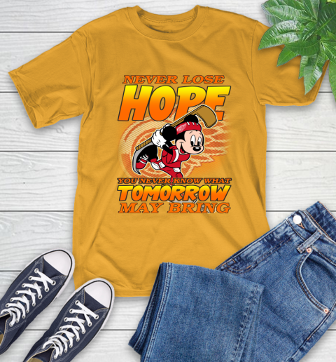 Detroit Red Wings NHL Hockey ootball Mickey Disney Never Lose Hope T-Shirt 2