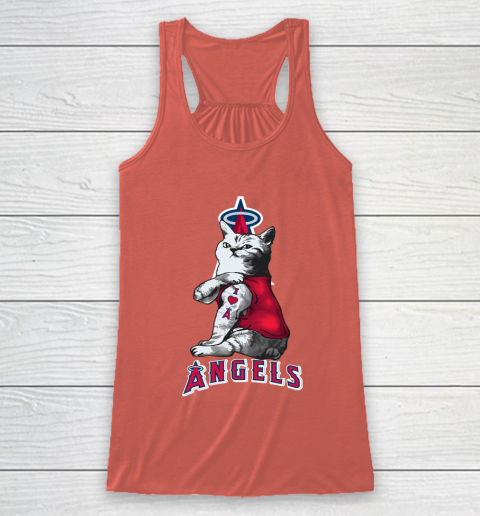 MLB Baseball My Cat Loves Los Angeles Angels Racerback Tank 3