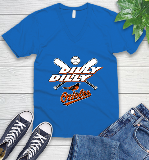 MLB Baltimore Orioles Dilly Dilly Baseball Sports V-Neck T-Shirt 6