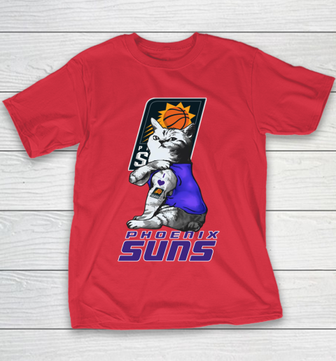 NBA Basketball My Cat Loves Phoenix Suns Youth T-Shirt 7