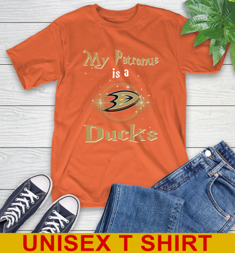 NHL Hockey Harry Potter My Patronus Is A Anaheim Ducks T-Shirt 4