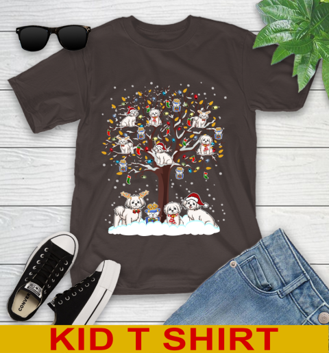 Maltese dog pet lover light christmas tree shirt 102