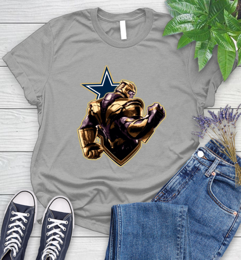 NFL Thanos Avengers Endgame Football Sports Dallas Cowboys Women's T-Shirt 10