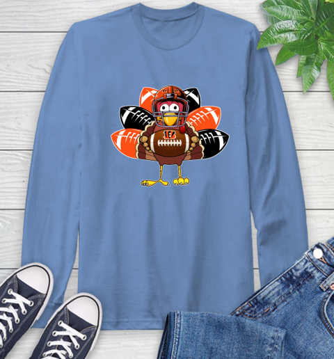 Cincinnati Bengals Turkey Thanksgiving Day Long Sleeve T-Shirt 11