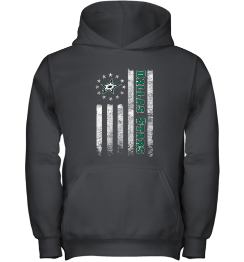 NHL American Flag Hockey Sports Dallas Stars Youth Hoodie