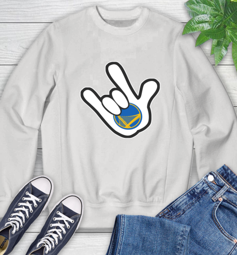 Golden State Warriors NBA Basketball Mickey Rock Hand Disney Sweatshirt
