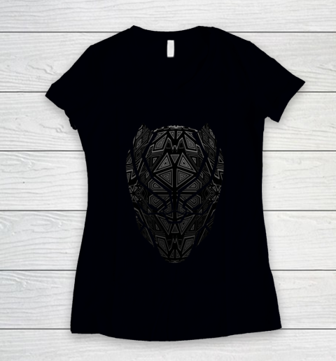 Marvel Black Panther Geometric Prism Mask Women's V-Neck T-Shirt
