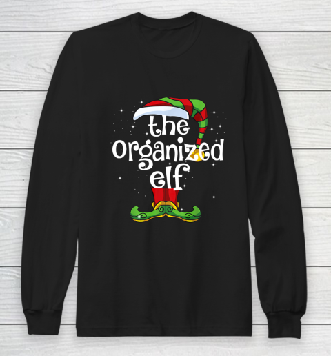 Organized Elf Family Matching Christmas Group Gift Pajama Long Sleeve T-Shirt