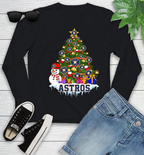 Houston Astros Merry Christmas MLB Baseball Sports Youth Long Sleeve 2