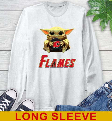 NHL Hockey Calgary Flames Star Wars Baby Yoda Shirt 58