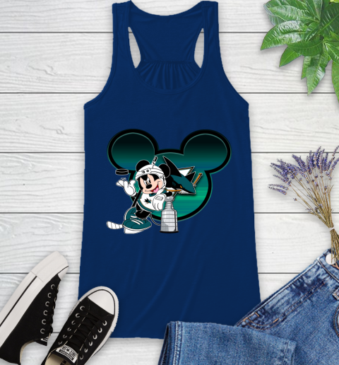 NHL San Jose Sharks Stanley Cup Mickey Mouse Disney Hockey T Shirt Racerback Tank 9