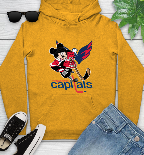 NHL Washington Capitals Mickey Mouse Disney Hockey T Shirt Youth Hoodie 3