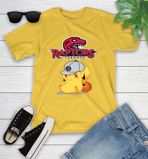 NBA Pikachu Basketball Sports Toronto Raptors Youth T-Shirt 8
