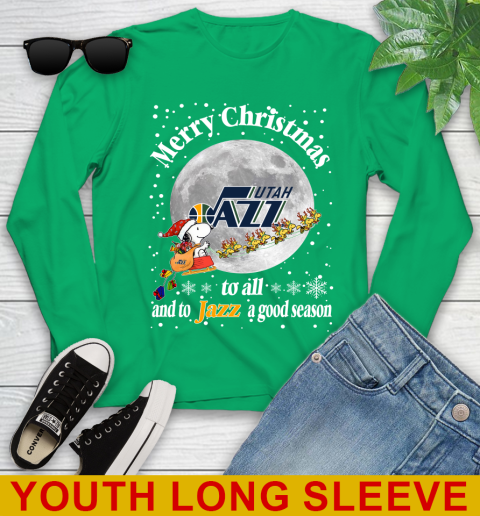Utah Jazz Merry Christmas To All And To Jazz A Good Season NBA Basketball Sports Youth Long Sleeve 7