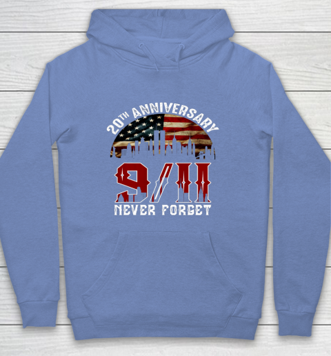 Never Forget 9 11 20th Anniversary Patriot Day 2021 Youth Hoodie 8
