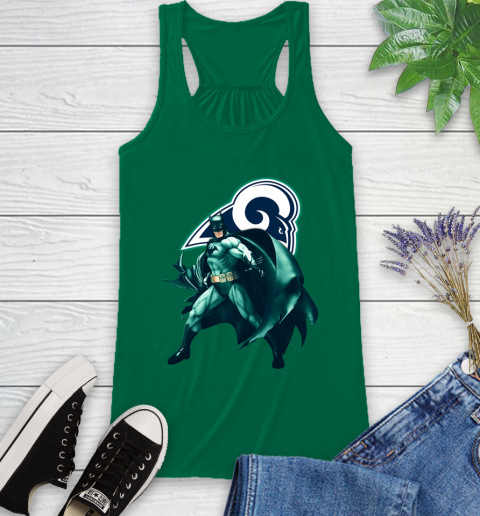NFL Batman Football Sports Los Angeles Rams Racerback Tank 7