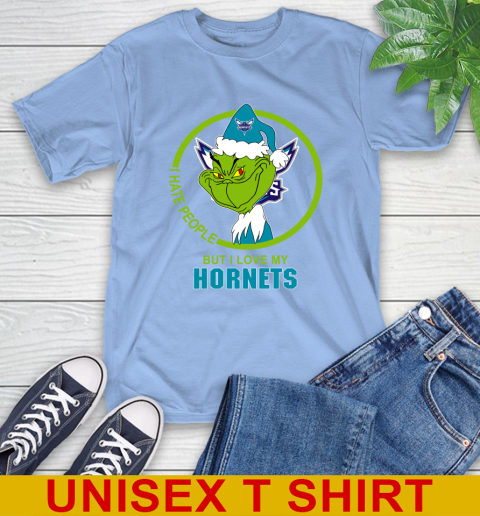 Charlotte Hornets NBA Christmas Grinch I Hate People But I Love My Favorite Basketball Team T-Shirt 11