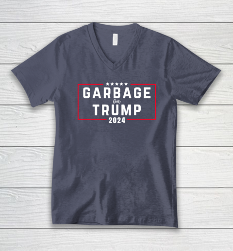 Garbage For Trump 2024 V-Neck T-Shirt 6