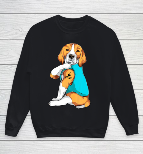 Dog Mom Shirt Beagle I Love Mom Apparel Dog Mom Gifts Womens Youth Sweatshirt