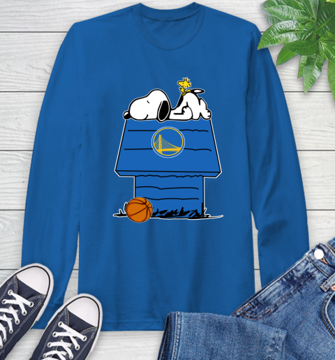 Golden State Warriors NBA Basketball Snoopy Woodstock The Peanuts Movie Long Sleeve T-Shirt 9