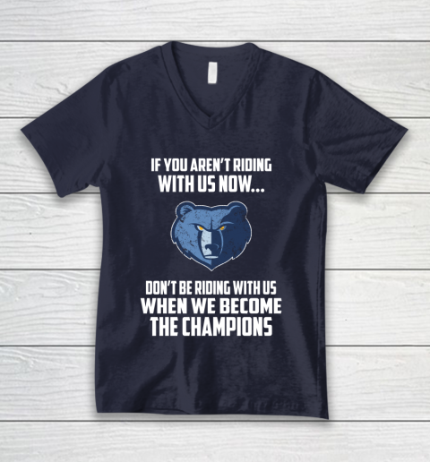 NBA Memphis Grizzlies Basketball We Become The Champions V-Neck T-Shirt 2