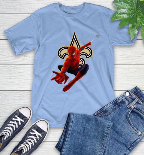 NFL Spider Man Avengers Endgame Football New Orleans Saints T-Shirt 11