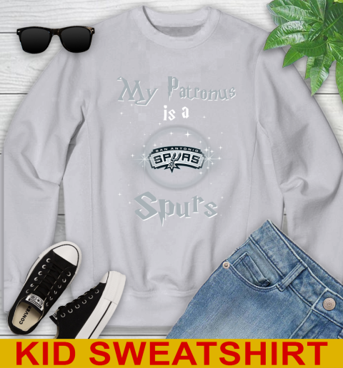 NBA Basketball Harry Potter My Patronus Is A San Antonio Spurs Youth Sweatshirt 3