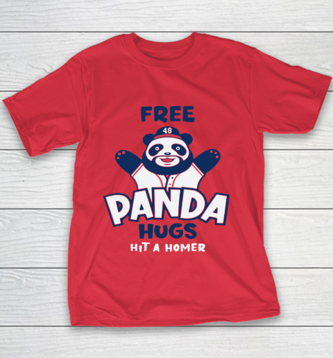 Free Panda Hugs Braves Youth T-Shirt