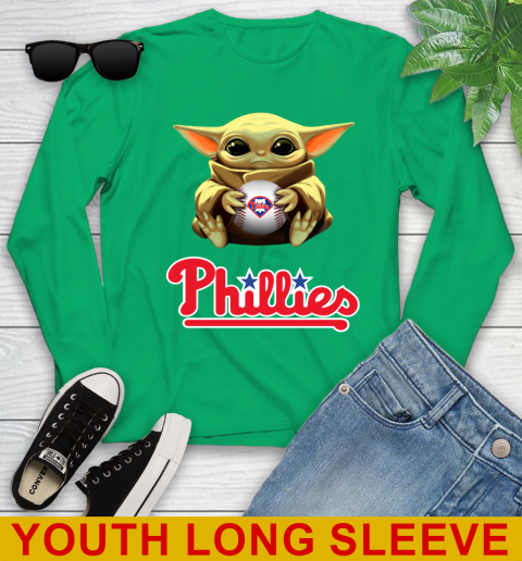 MLB Baseball Philadelphia Phillies Star Wars Baby Yoda Shirt 128