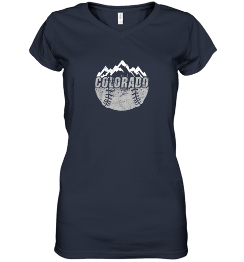 qqqj new colorado baseball rocky mountains women v neck t shirt 39 front navy