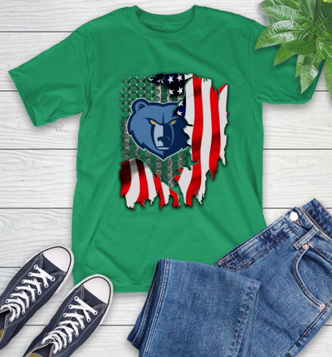 Memphis Grizzlies NBA Basketball American Flag T-Shirt 7