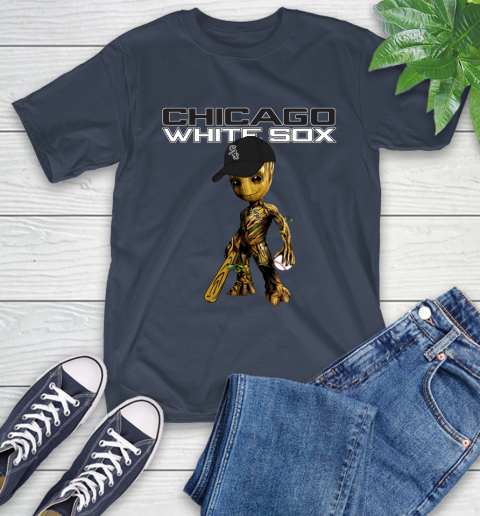 MLB Chicago White Sox Groot Guardians Of The Galaxy Baseball T-Shirt 4