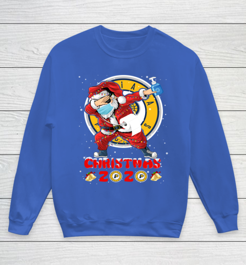 Indiana Pacers Funny Santa Claus Dabbing Christmas 2020 NBA Youth Sweatshirt 6