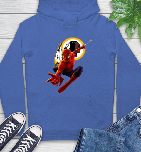 NFL Spider Man Avengers Endgame Football Washington Redskins Hoodie 9