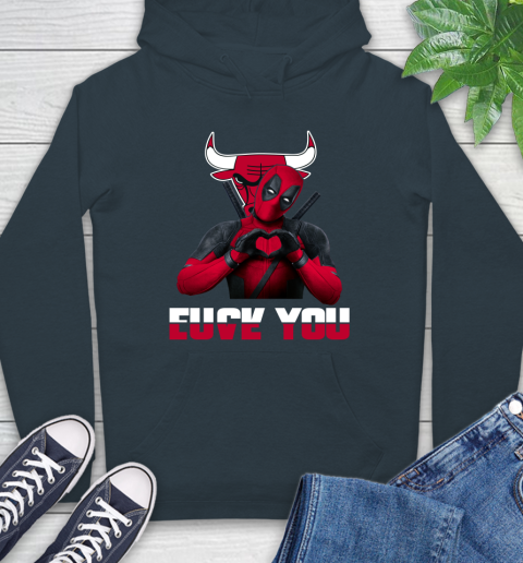 NBA Chicago Bulls Deadpool Love You Fuck You Basketball Sports Hoodie 7
