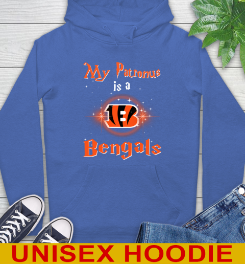 NFL Football Harry Potter My Patronus Is A Cincinnati Bengals Hoodie 9