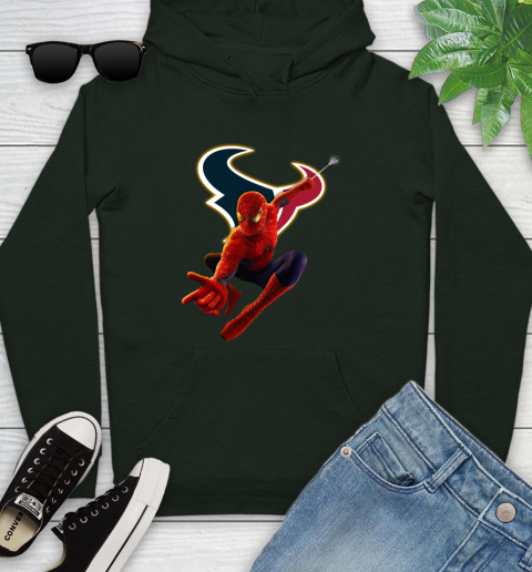 NFL Spider Man Avengers Endgame Football Houston Texans Youth Hoodie 13