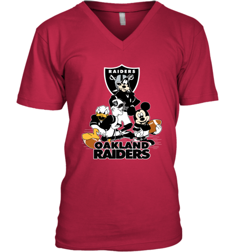 NFL Chicago Bears Mickey Mouse Donald Duck Goofy Football Shirt Women's  V-Neck T-Shirt