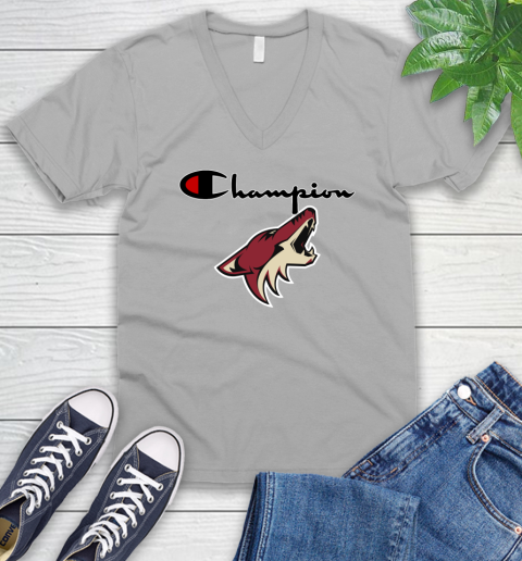 NHL Hockey Arizona Coyotes Champion Shirt V-Neck T-Shirt 2