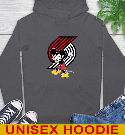Portland Trail Blazers NBA Basketball Dabbing Mickey Disney Sports Hoodie 7