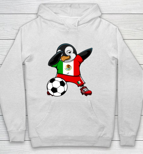 Dabbing Penguin Mexico Soccer Fans Jersey Football Lovers Hoodie