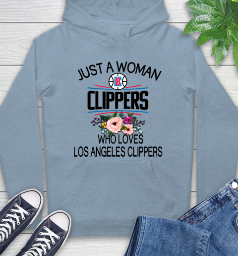 NBA Just A Woman Who Loves Los Angeles Clippers Basketball Sports Hoodie 6