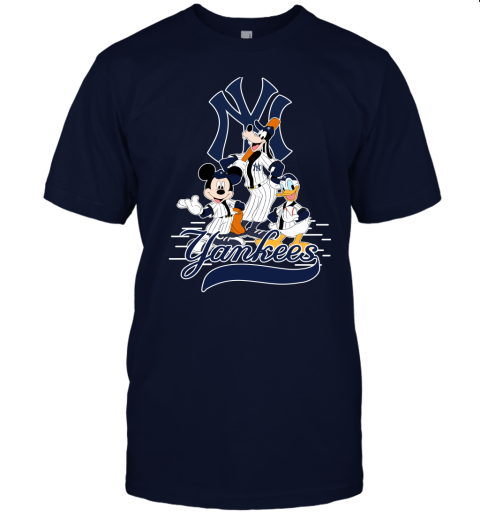 New York Yankees Mickey Donald And Goofy Baseball Unisex Jersey Tee