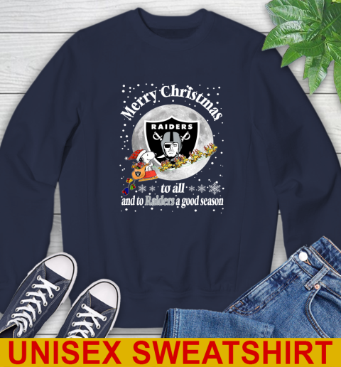Oakland Raiders Merry Christmas To All And To Raiders A Good Season NFL Football Sports Sweatshirt 2