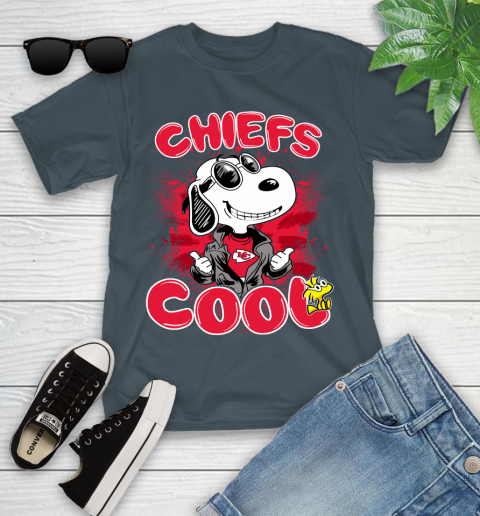 NFL Football Kansas City Chiefs Cool Snoopy Shirt Youth T-Shirt 9